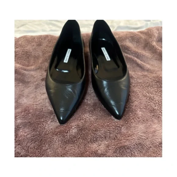 Manolo Blahnik
Gala Lambskin Point-Toe Ballerina Flats size 9
Black - Picture 5 of 7
